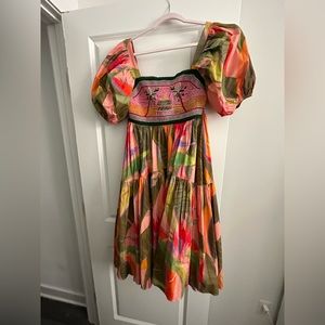 Farm Rio Garden Beaded Midi Dress